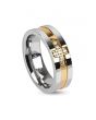 The Two Tone Cross Band Ring - Gold 1