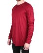 The Dyson Rouched Sleeve Sweater in Burgundy Terry 2