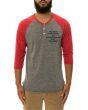 The Prep Coterie League Henley in Heather Gray and Red 1