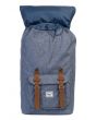 The Little America Backpack in Dark Chambray Crosshatch 2