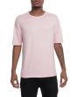 The Drop Shoulder Box Fit French Terry Tee in Pink 1