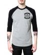 Never Give In Athletic Grey Raglan 2
