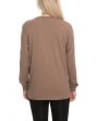 The Knit Dolman Sleeve Top - Crooks Femme in Dark Taupe 4