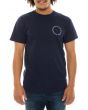 The Circle Stack Tee in Navy