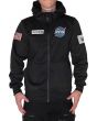 The Space Explorer Tech Fleece Hooded Zip Up in Black 1