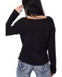 The Distressed Knit Sweater in Black 3
