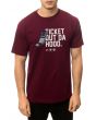 The Ticket Out Tee in Burgundy 1