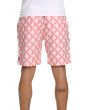 The Diamond Tile Belted Shorts in Rose