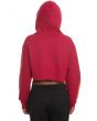 The Slay All Day Cropped Pullover Hoodie in Red 4