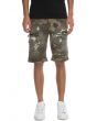 The Distressed Tactical Biker Shorts in Camo 1