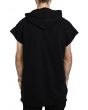 The French Terry Drop Shoulder Pullover Hoodie in Black 3