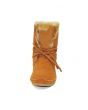 Toms for Women: Zahara Chestnut Suede Faux Hair Boots 4