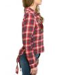 The Rose Fishtail Flannel Shirt in Red 2