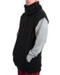 Fleece Biker Funnel Neck Sweater in Black 4
