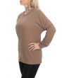 The Knit Dolman Sleeve Top - Crooks Femme in Dark Taupe 3