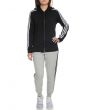 The Women's CO FL 3 Stripes Full Zip Hoodie in Black and White 2