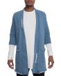 The Woven Kimono Jacket in Blue Stone Wash Denim 1