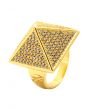 The 14K Yellow Gold CZ Pyramid Ring 1