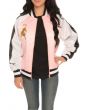 The Chine White Bomber in Pink