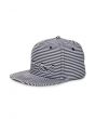 The Fazer Snapback Hat in Black and White Stripes