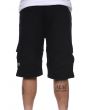 The Distressed Cargo Shorts in Black