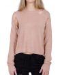 Vintage Distressed Knit Top in Light Mauve 2