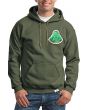 The Buddha Patch Pullover Hoodie in Olive Green 1