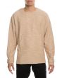 The Keyon Bib Collar Steppe Hem Sweater in Marled Tan 1
