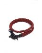 Leather Wrap Bracelet in Black and Red 1