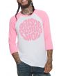 The Fly High Bubble Raglan in Neon Pink and White (Pink Sleeves) 1