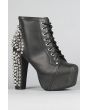 The Spike Shoe in Black with Silver Studs 1