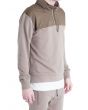 The Major Color Block Hoodie in Taupe 2