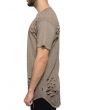 The Elongated Distressed Tee in Brown 2