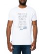 The Warhol Quote Tee in White & Blue