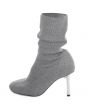 Jeffrey Campbell for Women: Peligro Grey White Jersey Sock Heeled Boots 1