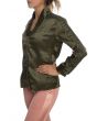 The Satin Lux T7 Jacket in Olive Night 3