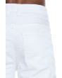 The Distressed Biker Shorts in White 6