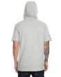 The Napier Short Sleeve Pullover Hoodie in Light Grey 3