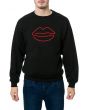 The Lips Crewneck Sweatshirt in Black 1