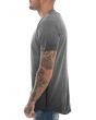 The Chroma Pigment Washed Side Zip Tee in Black