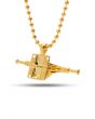 The King Ice 14K Gold Skateboard Truck Necklace in Gold 2
