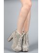 The Spike Lita Shoe in Nude Suede and Silver 6