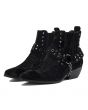 Y.R.U. for Women: Laso Black Velvet Bootie Heels 1
