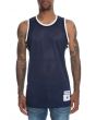 The Finish Line Checkered Basketball Jersey in Navy & White 1