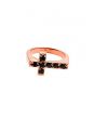 The Crucis Ring - Rose Gold & Black 1