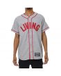 The Living Vintage Flannel Baseball Jersey in Gray 1