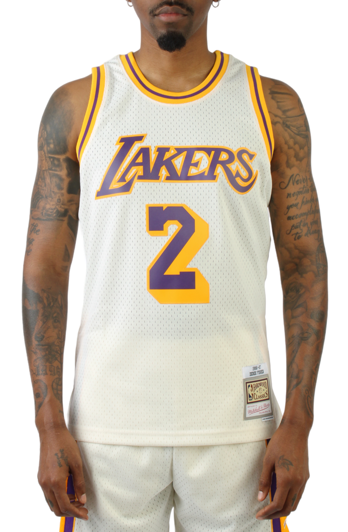 MITCHELL & NESS Los Angeles Lakers Derek Fisher Cream Swingman