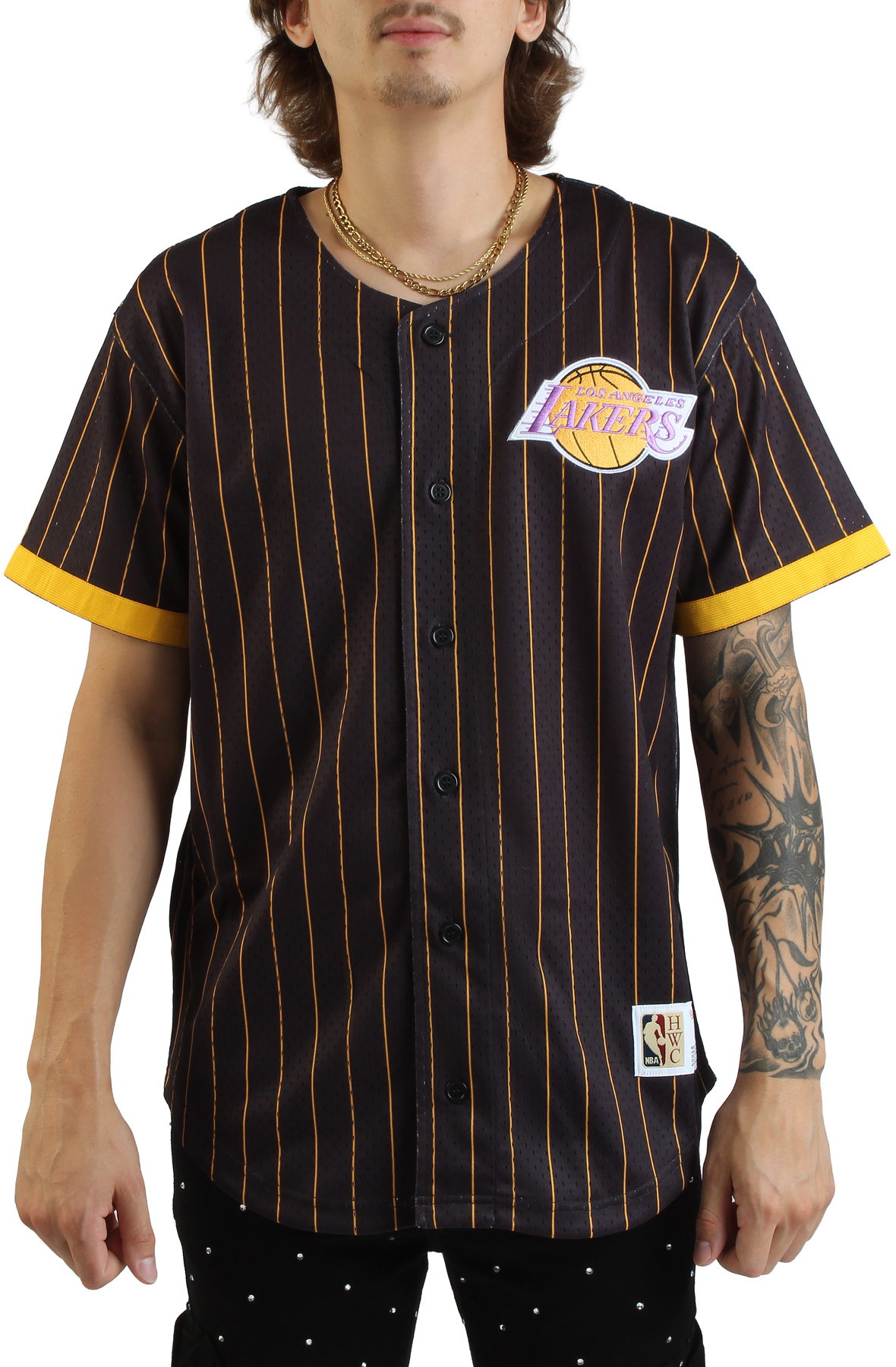 NBA Los Angeles Lakers Final Second Mesh Button Up Top