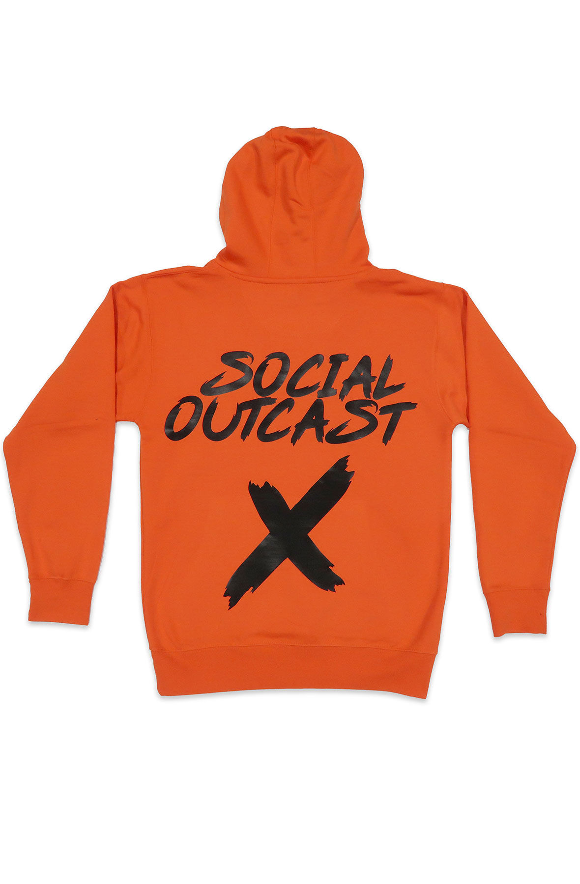 Social Outcast Hoodie in Orange and Black