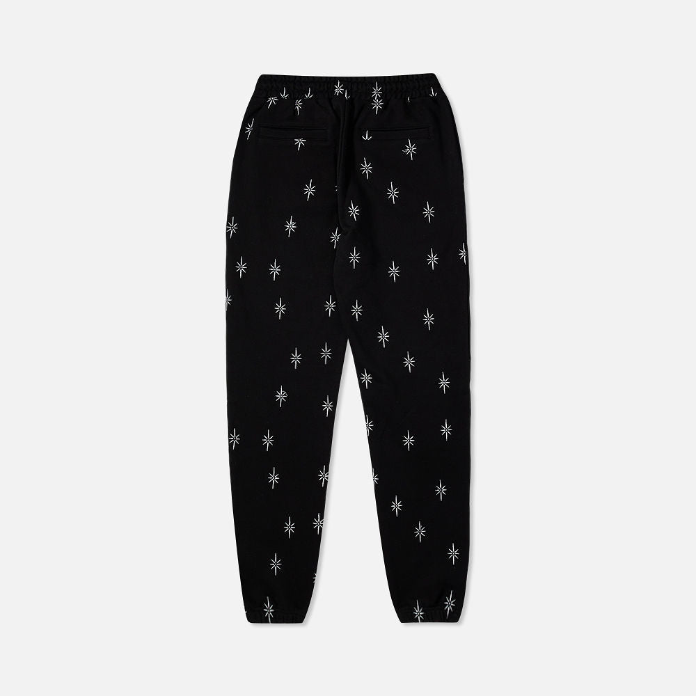 Shine Jaquard Sweatpants Black
